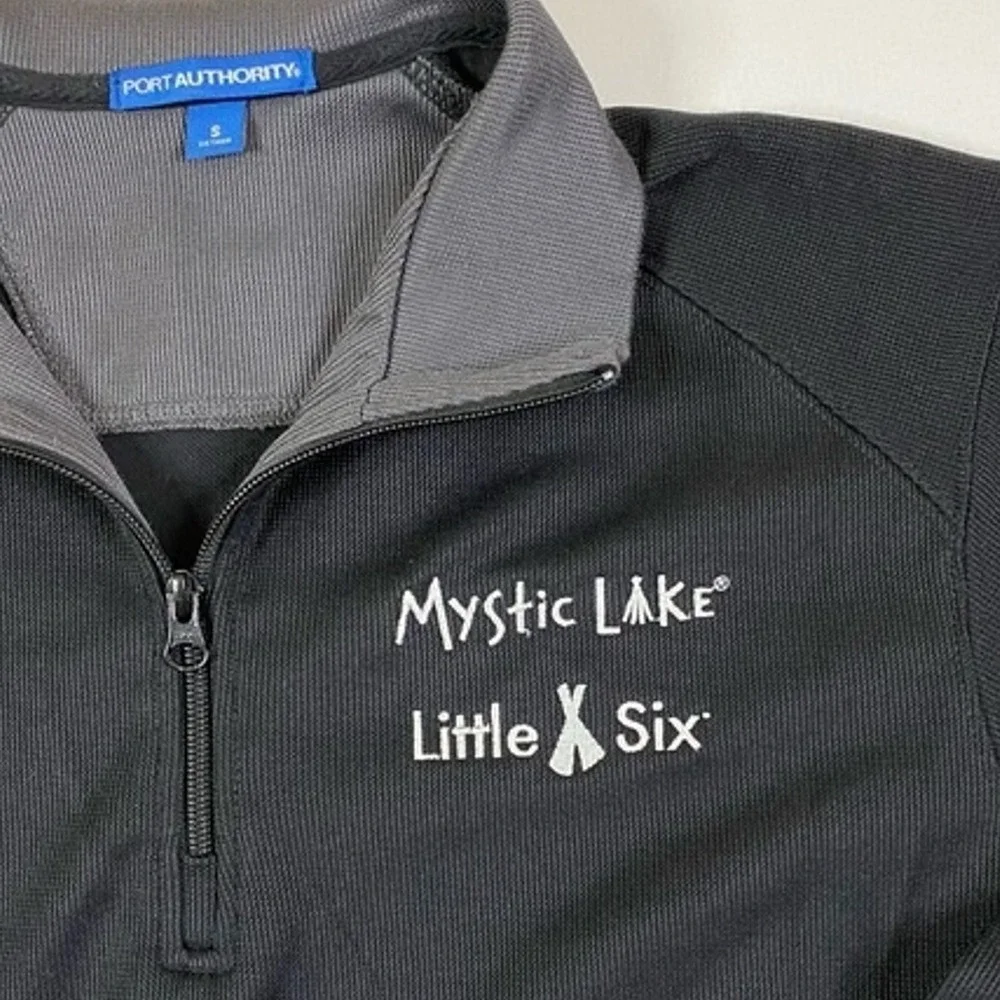 Mystic Lake Little Six Sweatshirt‎ Mens Small 1/4 Zip Mock Neck Minnesota Casino
